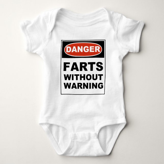 Body Para Bebê O perigo Farts sem advertir (Frente)