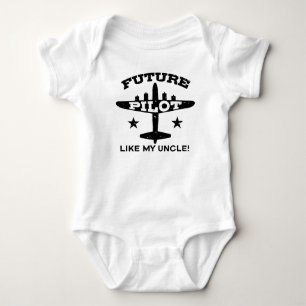 Body Para Bebê O piloto futuro gosta de meu tio