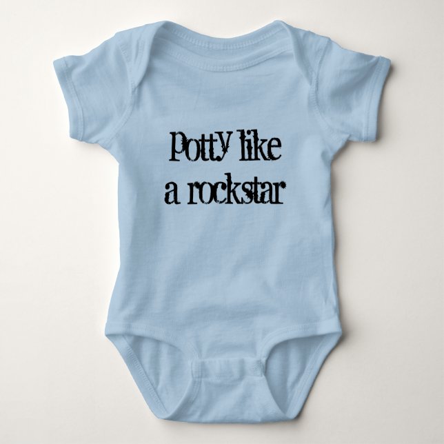 Body Para Bebê o potty gosta de um rockstar (Frente)