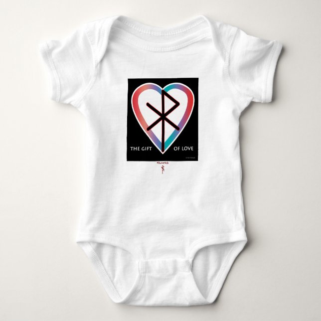 Body Para Bebê O presente do amor #RuneKids (Frente)