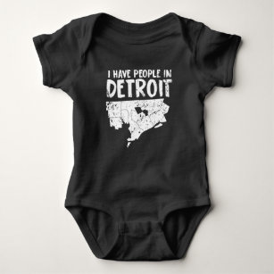 Body Para Bebê O presente Michigan engraçado de Detroit é casa