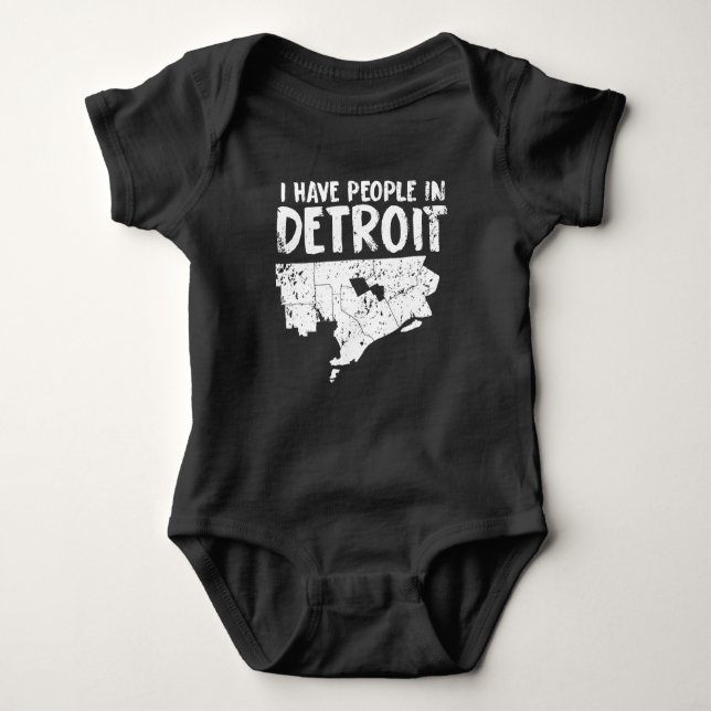 Body Para Bebê O presente Michigan engraçado de Detroit é casa (Frente)