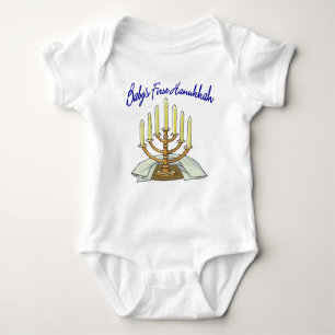 Body Para Bebê O primeiro Hanukkah do bebê