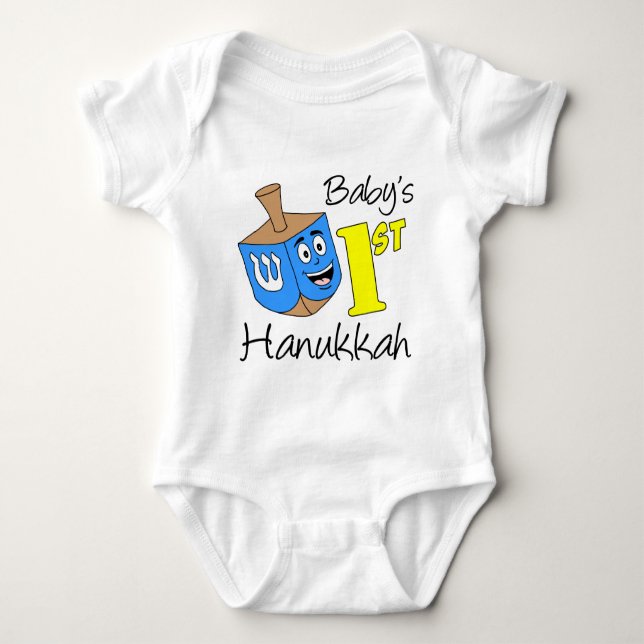 Body Para Bebê O primeiro Hanukkah do bebê (Frente)