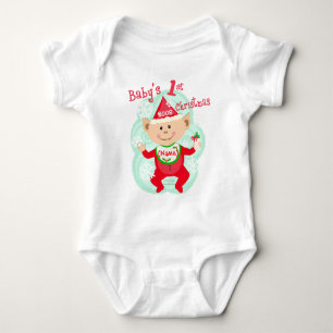 Body Para Bebê O primeiro Natal do bebê personalizado