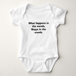 Body Para Bebê O que acontece no ventre, permanece no womb.