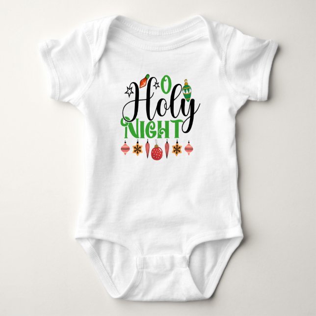 Body Para Bebê O Santa Noite - 00000 (Frente)