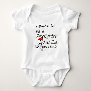 Body Para Bebê O sapador-bombeiro gosta de meu tio
