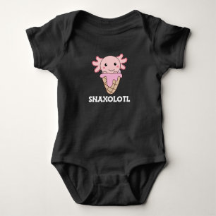 Body Para Bebê O Snaxolotl Axolotl Alinha Sorvete De Animais Doce