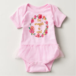 Body Para Bebê O Snuggle é Bodysuit engraçado real do tutu do
