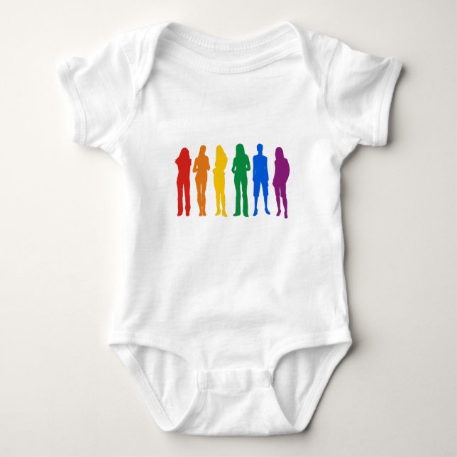 Body Para Bebê O t-shirt das mulheres do orgulho gay (Frente)