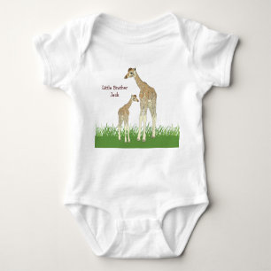 Body Para Bebê O t-shirt do miúdo dos girafas do irmão