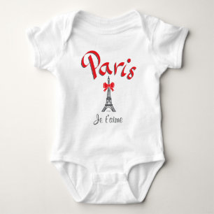Body Para Bebê O t'aime de Paris, France Je, ama-o torre Eiffel
