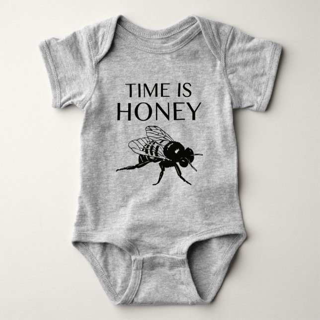 Body Para Bebê O Tempo É Mel (Frente)