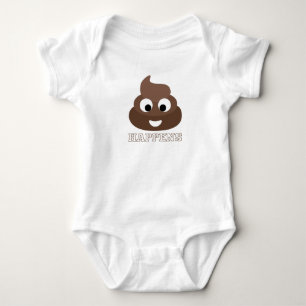 Body Para Bebê O tombadilho acontece Bodysuit do bebê de Emoji