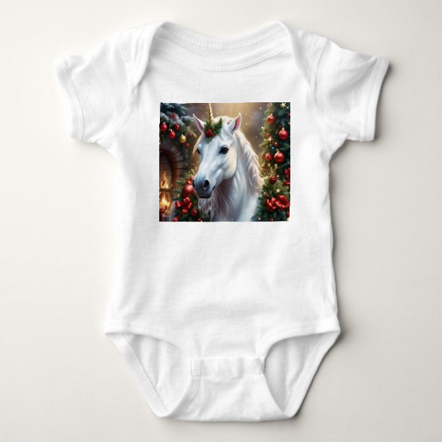 Body Para Bebê “O Unicórnio de Noel” (Frente)