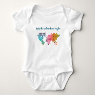 Body Para Bebê O vamos Começa O Mapa Geométrico Mundial