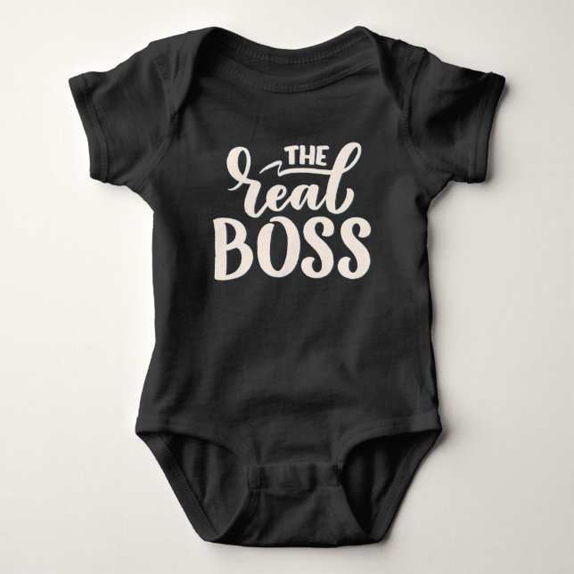 Body Para Bebê O Verdadeiro Chefe (A Chefe) Conjunto Mãe & Eu (Frente)