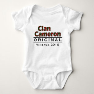 Body Para Bebê O vintage de Cameron do clã personaliza seu