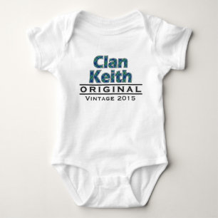 Body Para Bebê O vintage de Keith do clã personaliza seu