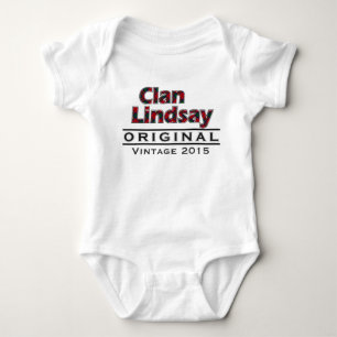 Body Para Bebê O vintage de Lindsay do clã personaliza seu