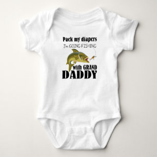 Body Para Bebê O vovô está pescando o Budy Bodysuit - Romper