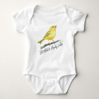 Body Para Bebê O Warbler Amarelo de Warblin, Que Já Atingiu