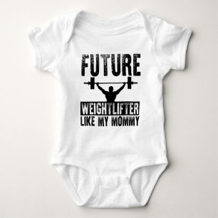 Body Para Bebê O Weightlifter futuro gosta de minhas mamães
