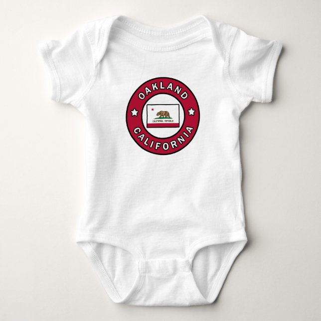 Body Para Bebê Oakland California (Frente)
