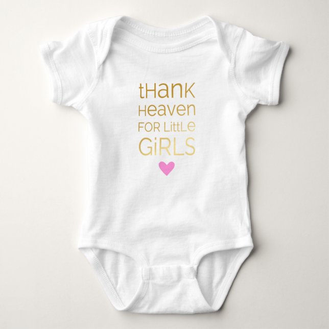 Body Para Bebê Obrigado Heaven for Little Girls 01 (Frente)
