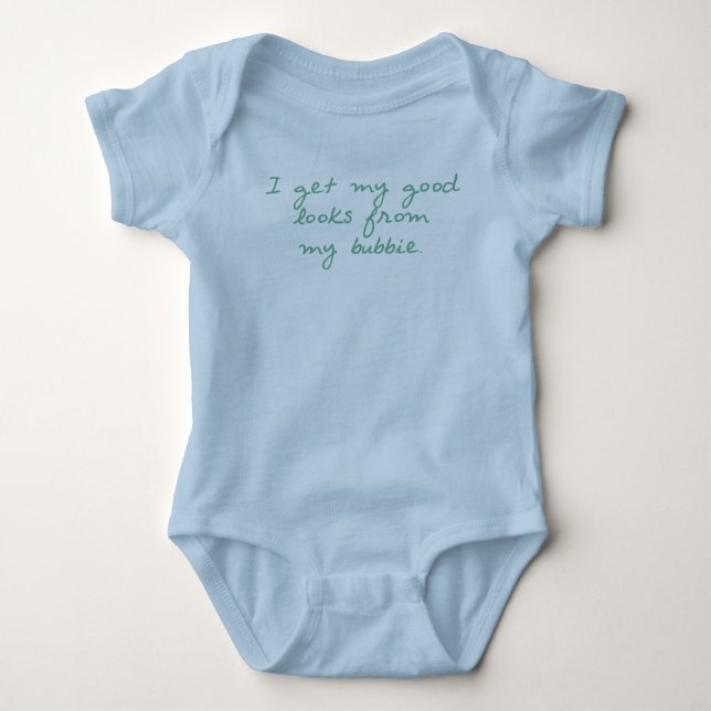 Body Para Bebê Obtenha meus olhares de Bubbie (Frente)