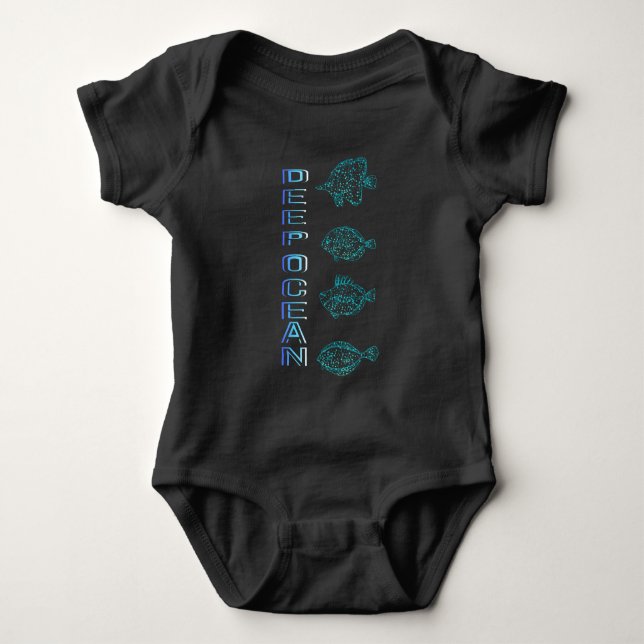 Body Para Bebê Oceano profundo (Frente)