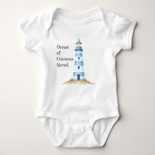 Body Para Bebê Oceanos de Cuteness - Náutico (Frente)