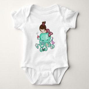 Body Para Bebê Octopus Babysitter T Shirt