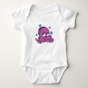 Body Para Bebê Octopus com bolhas de ar
