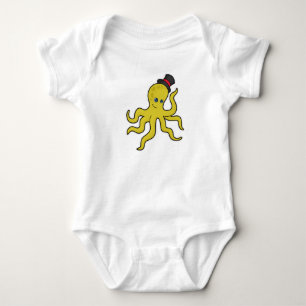 Body Para Bebê Octopus com chapéu