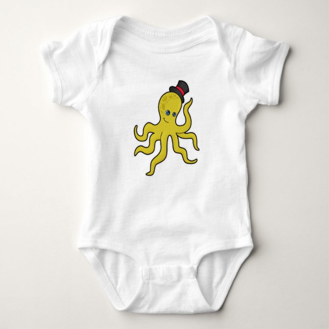 Body Para Bebê Octopus com chapéu (Frente)
