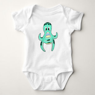 Body Para Bebê Octopus com Frasco de Leite