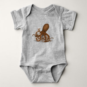 Body Para Bebê Octopus Com Laboratório De Ciências Neo-Vitorian
