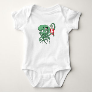 Body Para Bebê Octopus com pipoca