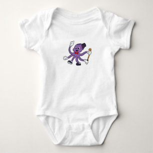 Body Para Bebê Octopus como mágico com chapéu