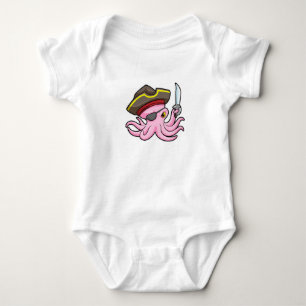 Body Para Bebê Octopus como Pirata com Saber & Eleye