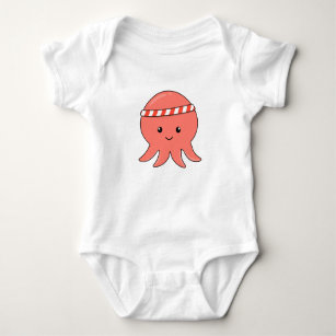 Body Para Bebê Octopus Kawai, bebê bonito