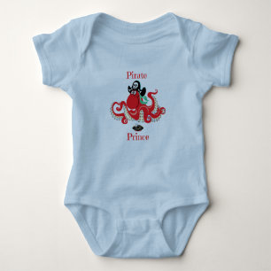 Body Para Bebê Octopus Pirata Prince Jersey Bodysuit
