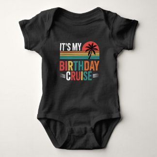 Body Para Bebê Óculos de Sol Retrô Cruzeiro de Aniversário