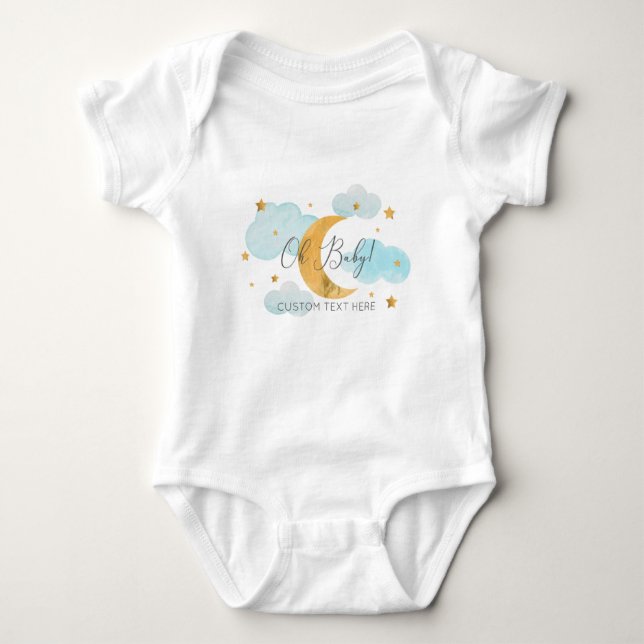 Body Para Bebê Oh Baby! Moon & Stars Bodysuit (Frente)