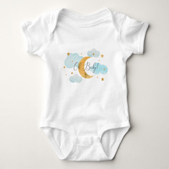 Body Para Bebê Oh Baby! Moon & Stars Bodysuit (Frente)