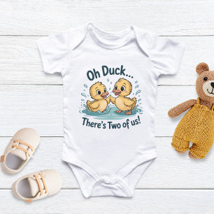 Body Para Bebê Oh Pato Gêmeos para Bebês, Animal Fofo de Uma Peça