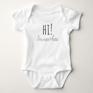 Body Para Bebê Oi! Sou novo aqui. Presente de bebê novo!