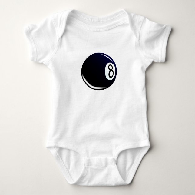 Body Para Bebê Oito Bola Isolada (Frente)